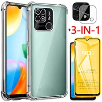 3 in 1 protective glass phone cases for redmi 10c cover redmi 10 a screen protector redmi 10a xiaomi redmi 10 c case