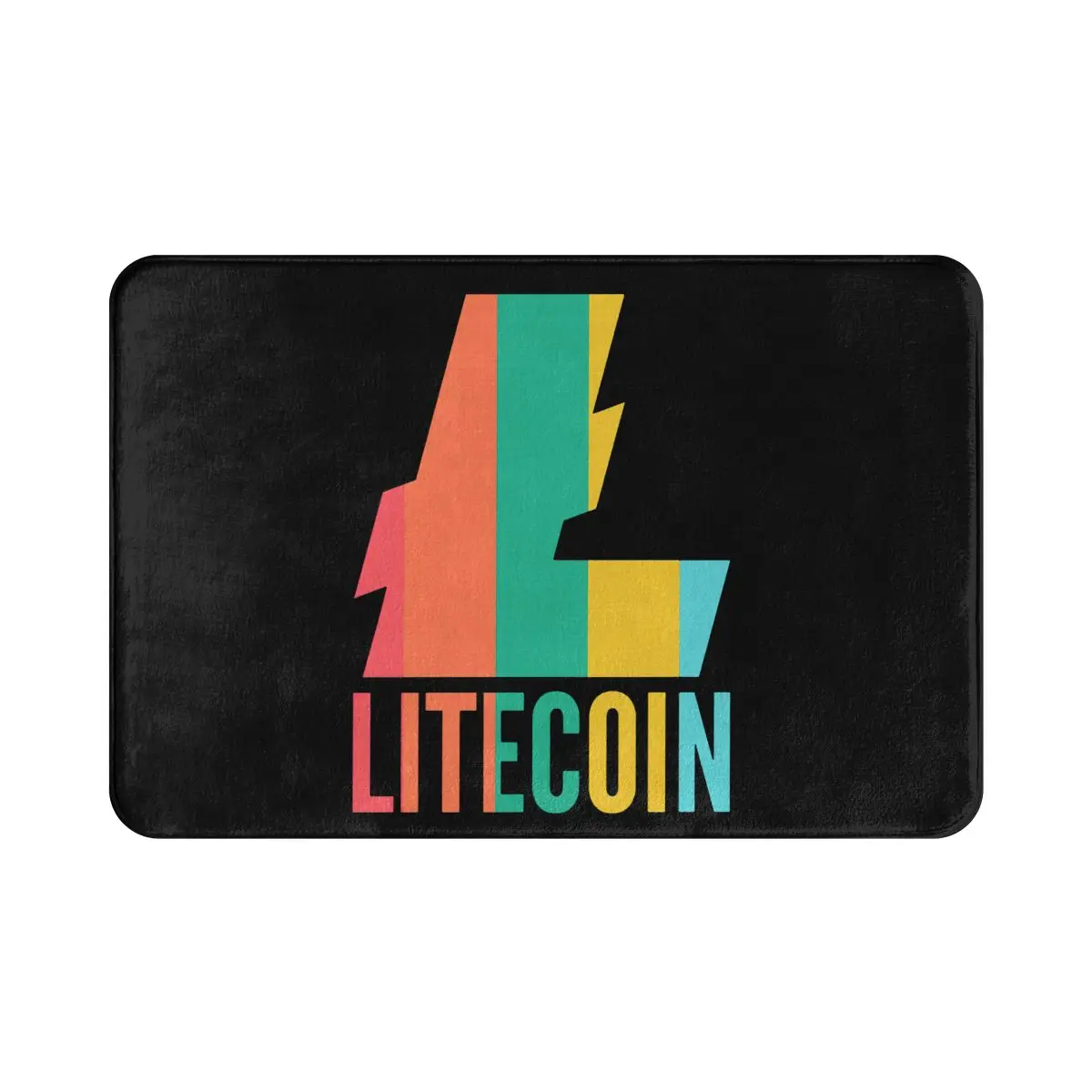

Litecoin Crypto Miners Non-slip Doormat Kitchen Mat LTC Pastel Colors Hallway Carpet Entrance Door Rug Bedroom Decor