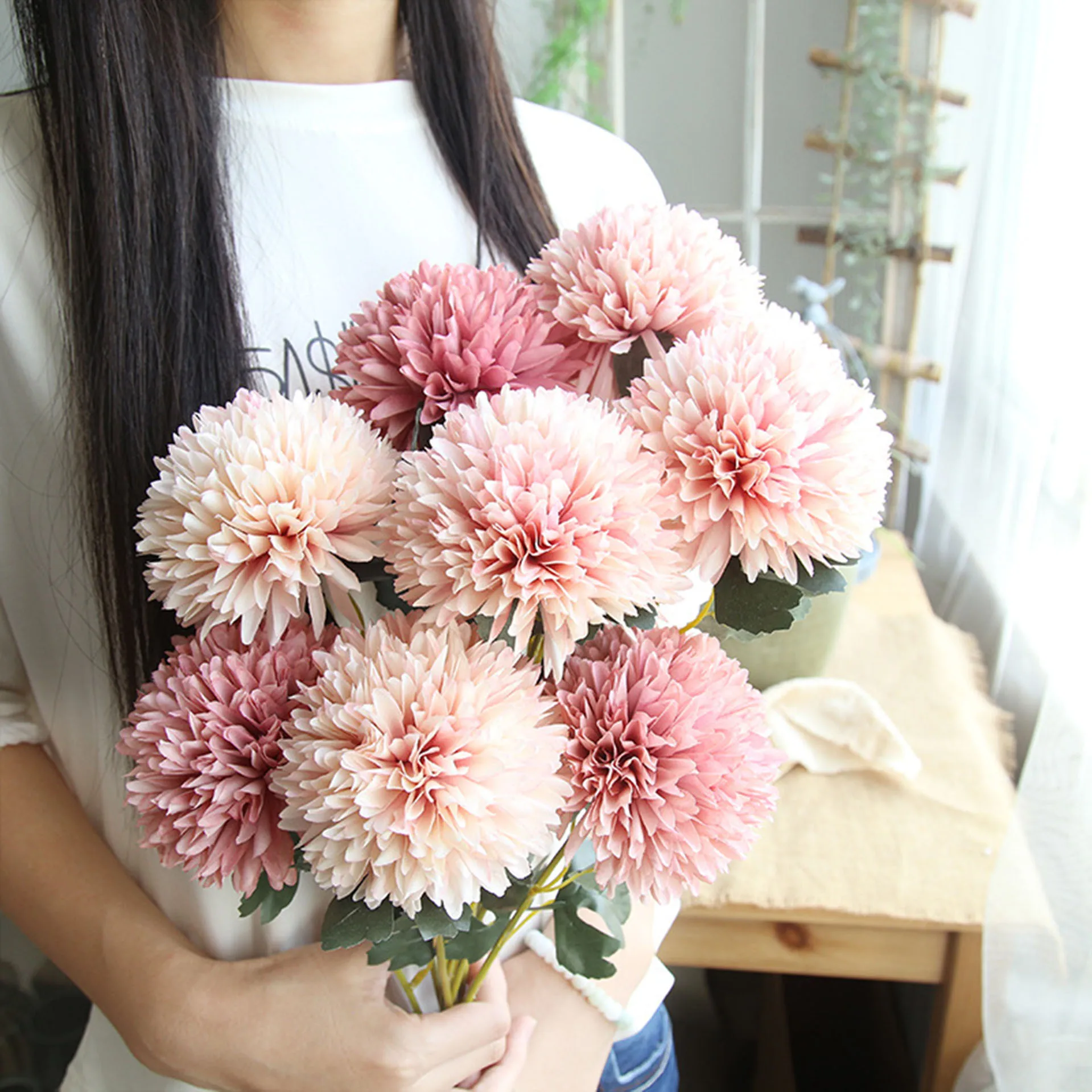 

3/6/10Pcs Silk Dandelion Flower Ball Fake Flowers DIY Home Wedding Decoration Artificial Flower Bouquet Valentine's Day Gifts