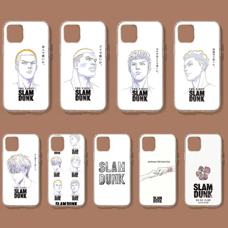 

THE FIRST SLAM DUNK Phone Case For iPhone 11 12 Mini 13 14 Pro XS Max X 8 7 6s Plus 5 SE XR Transparent Shell