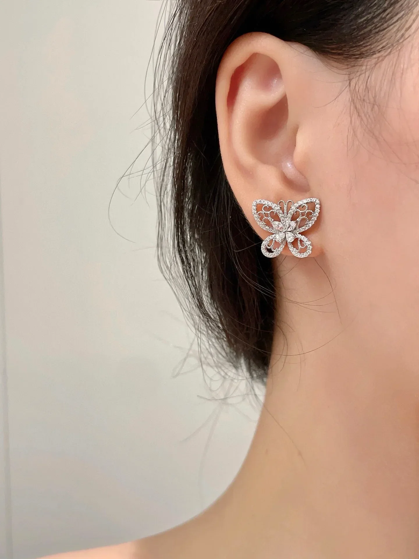 Серьги-гвоздики из стерлингового серебра 925 пробы