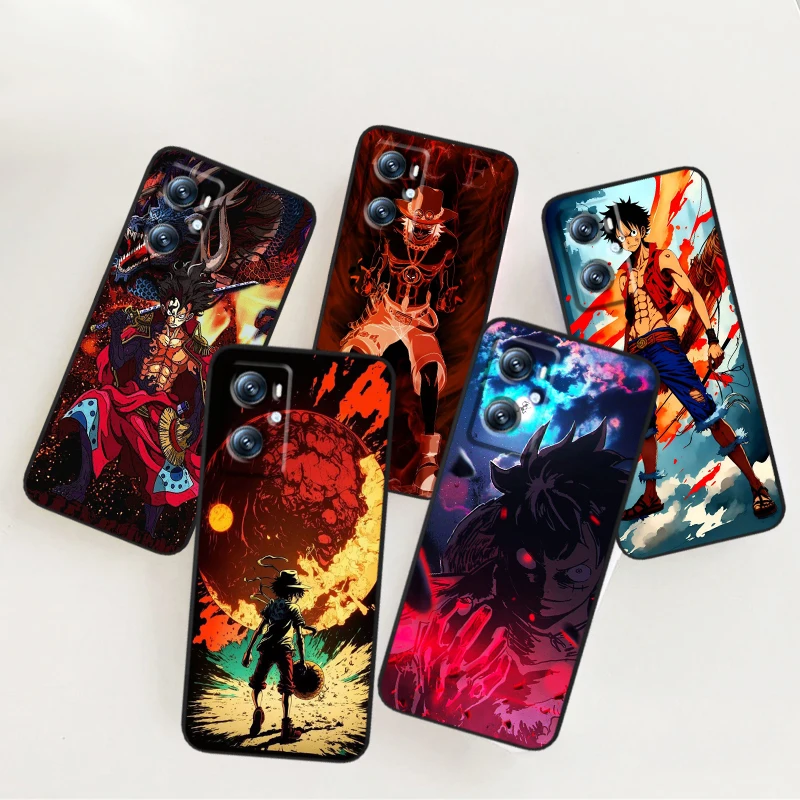 

Comics O-One P-Piece Logo For OPPO Find X6 X5 X3 A54S A5 A94 A16 A53S A57 A74 A72 A98 A78 A96 A9 5G Black Phone Case