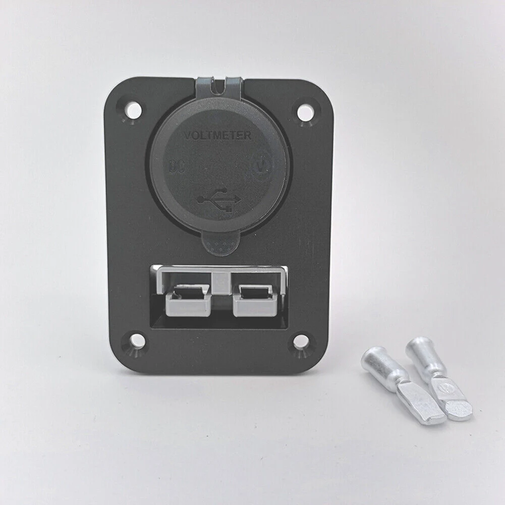 

Plate Plug Board QC 3.0 3.1A Recessed Socket Terminals USB 50A Dual USB FOR Anderson Plug Flush Mount Brand New