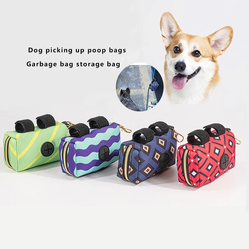 

2022 Portable Dog Poop Biodegradable Bag Dispenser Pouch Pet Puppy Cat Pick Up Poop Bag Holder Pets Supplies Garbage Bags