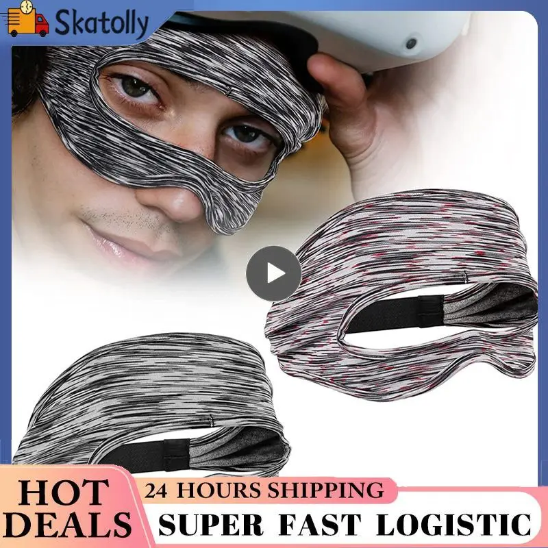 

For Oculus Quest 2 Eye Mask Anti-sweat Cover VR Glasses Breathable Sweat Band Adjustable Virtual Reality Headset Accessories