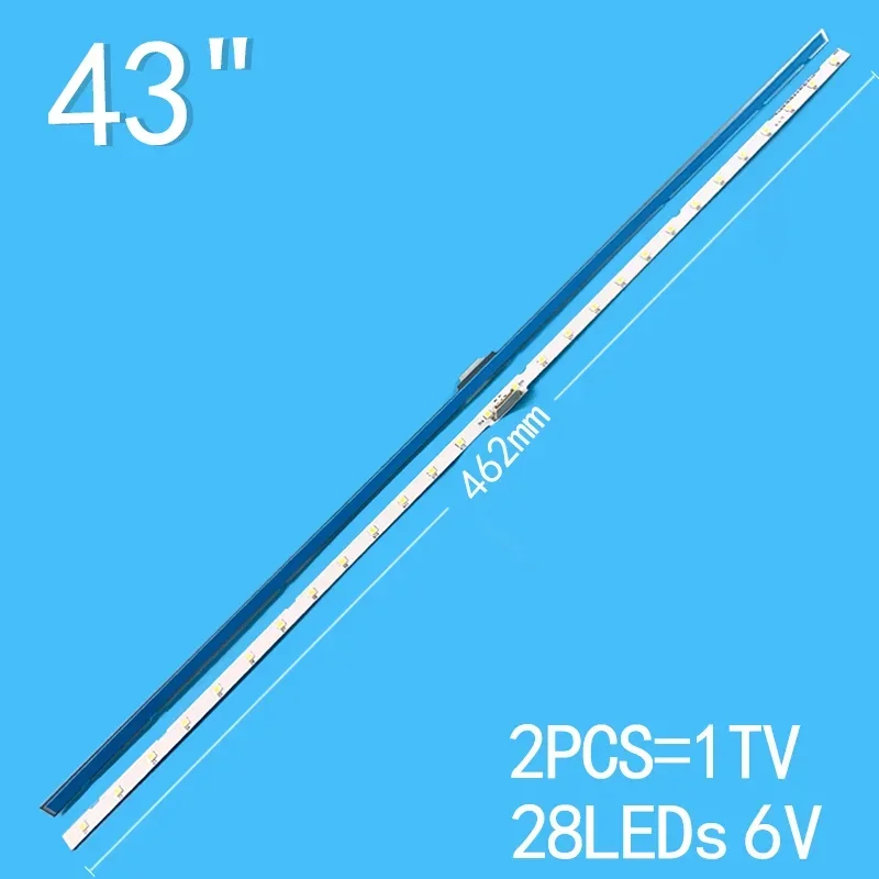 Фото Светодиодная лента для подсветки Samsung для 43 дюймов TV UE43NU7100 UE43NU7300 UE43NU7092 AOT_43_NU7100F_2X28_3030C BN44-00947A UE43NU712 №2