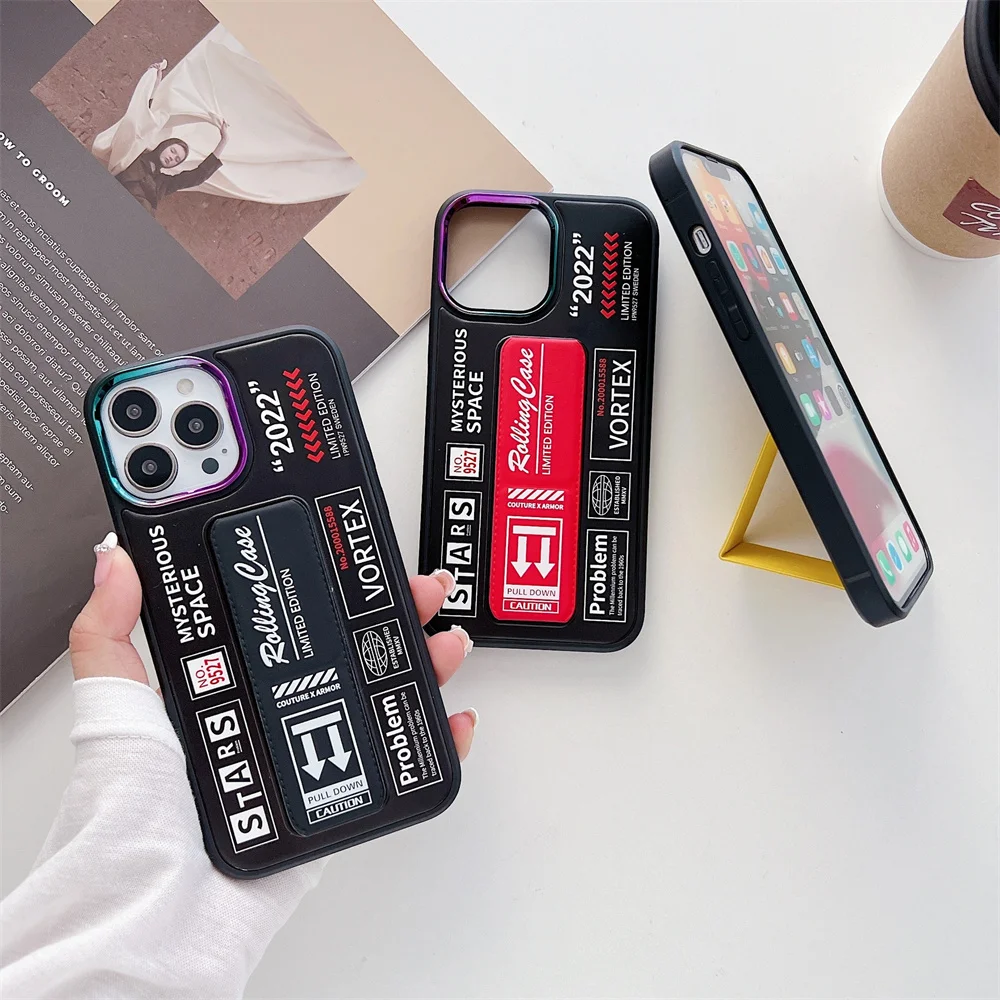 

Silicone multi-functional support protective case for iPhone 14 Apple 12pro11/13/XsMax/XR fashionable fall proof phone case