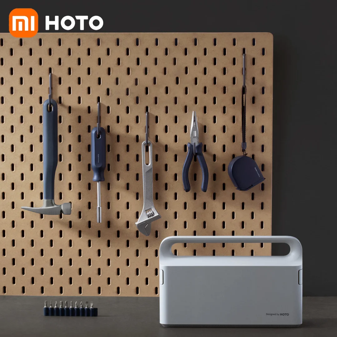 

Набор ручных инструментов Xiaomi HOTO 17 шт., Набор «сделай сам», бытовой ручной инструмент с отверткой, гаечным ключом, молотком, лентой, плоскогу...