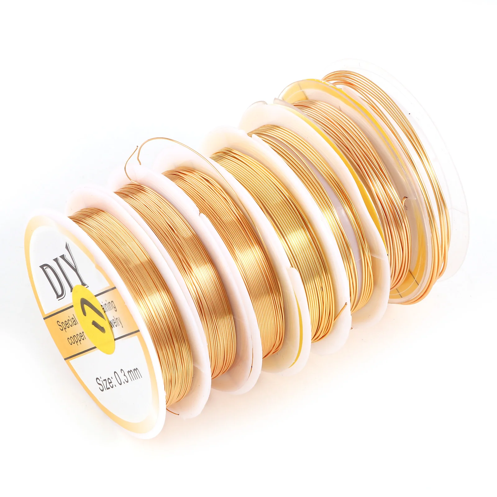 

0.3-1mm Copper Beading Wire Thread Cord Gold Color Chains DIY Making Necklace Bracelet For Women Handmade Jewelry Findings,1Roll
