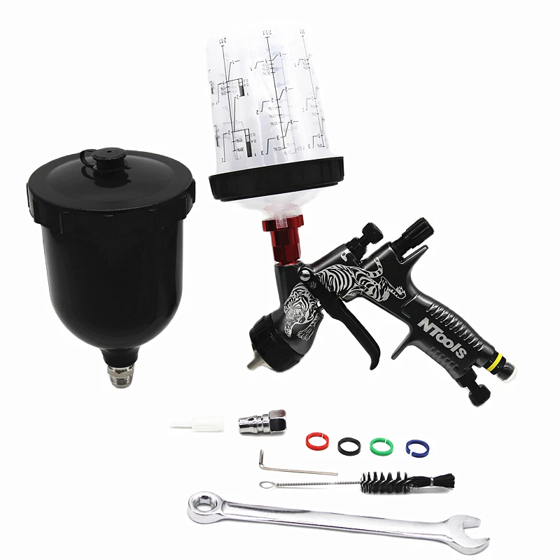 Пистолет-распылитель с соплом 1,3/1,8 мм, для ремонта автомобиля, пистолет-распылитель краски с чашкой для пневматического распылителя куб. См и чашкой для смешивания куб. См и адаптером
