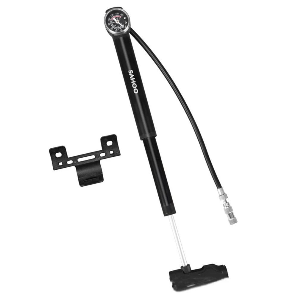

Air Inflator Bicycle Bike Mini Pump Fork Shock Gauge Bleeder Portable American-French Mouth Pressure Gauge Cycling Parts