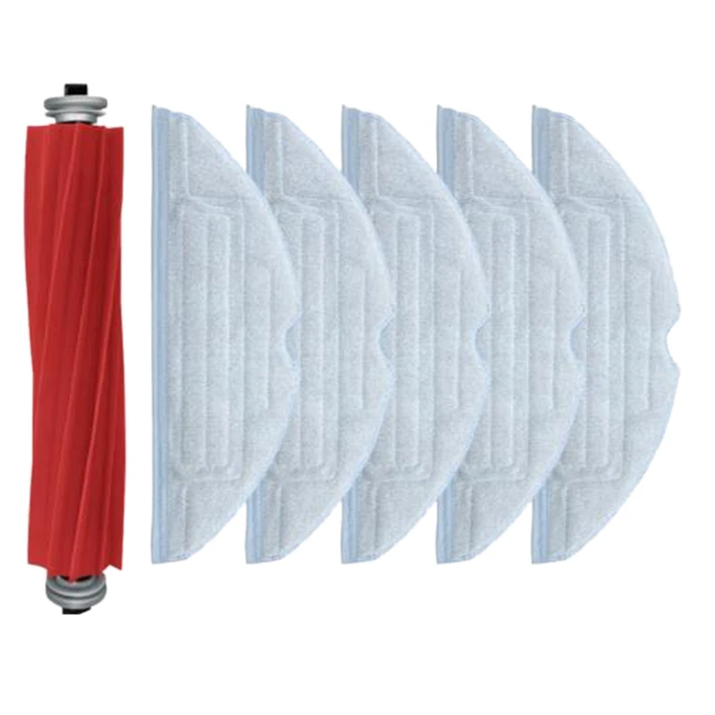 

6Pcs Main Brush Mop Cloths For Xiaomi Roborock S7 T7S Plus Household Cleaning Vacuum Cleaner Accessories