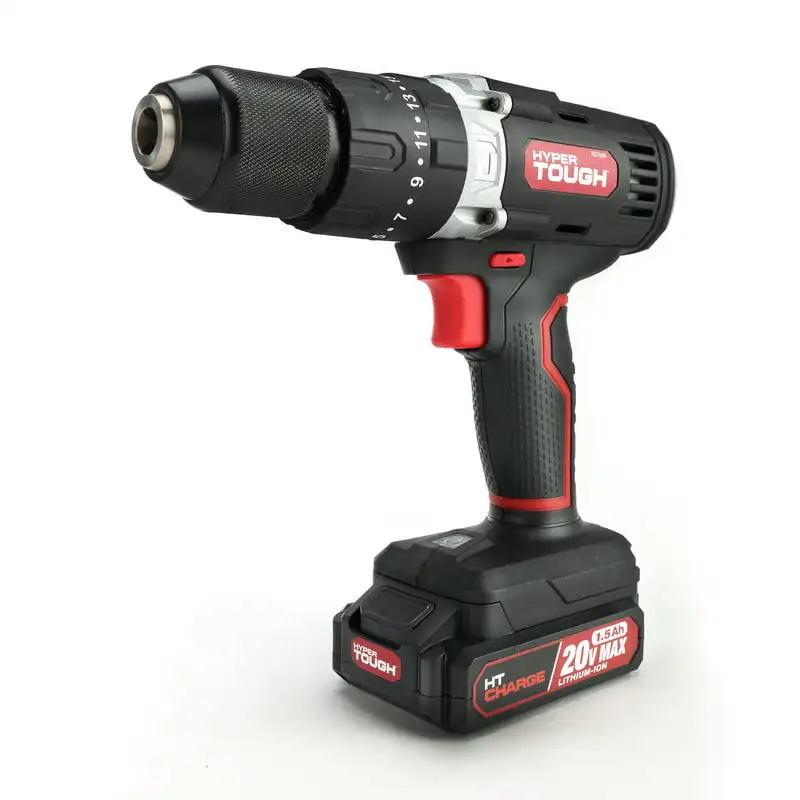 

20V Max Lithium-Ion Cordless Hammer Drill, 1/2 inch Chuck, 2 Speeds with 1.5Ah Lithium-ion Battery & Charger, Bit Holder & LED L