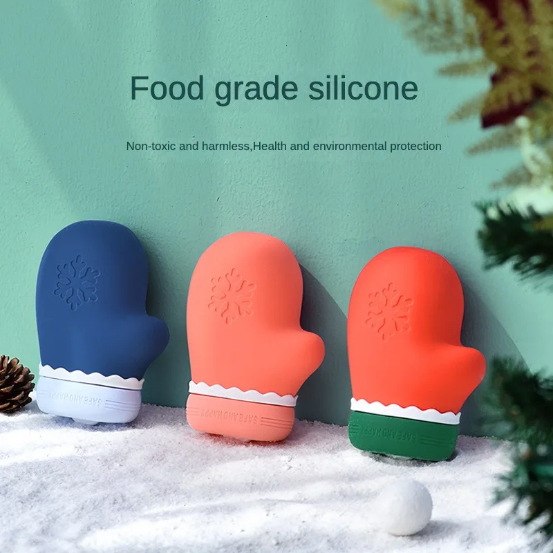 

Hot Water Bottle Water-filling Silicone Portable Cute Christmas Creative Warm Belly Hands Feet Hot Water Bag Hand Warmers