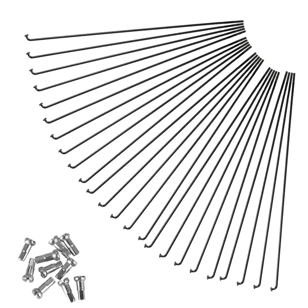 24 шт. велосипедные спицы 255 мм 275 289 стальные и наконечники для горного велосипеда