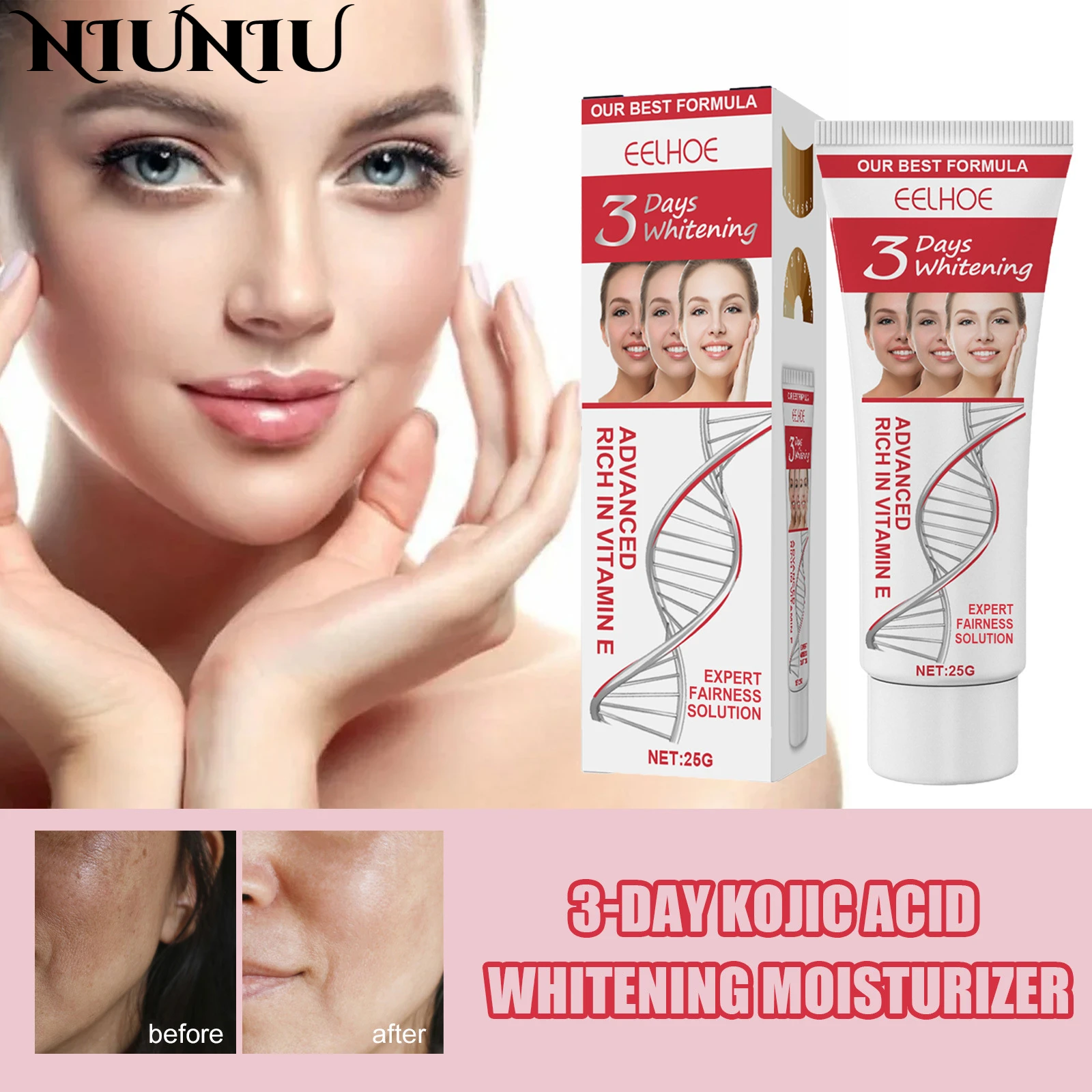 3 дня увлажняющая искусственная кожа осветляющая кожу