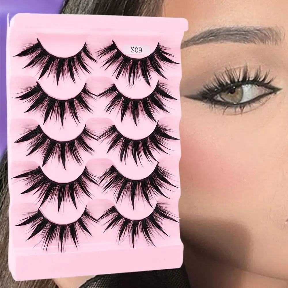 

Reusable Handmade Craft Thick Long Soft Band False Eyelashes 3D Faux Mink Eyelashes Thai Wet Eyelashes Wispy Fluffy