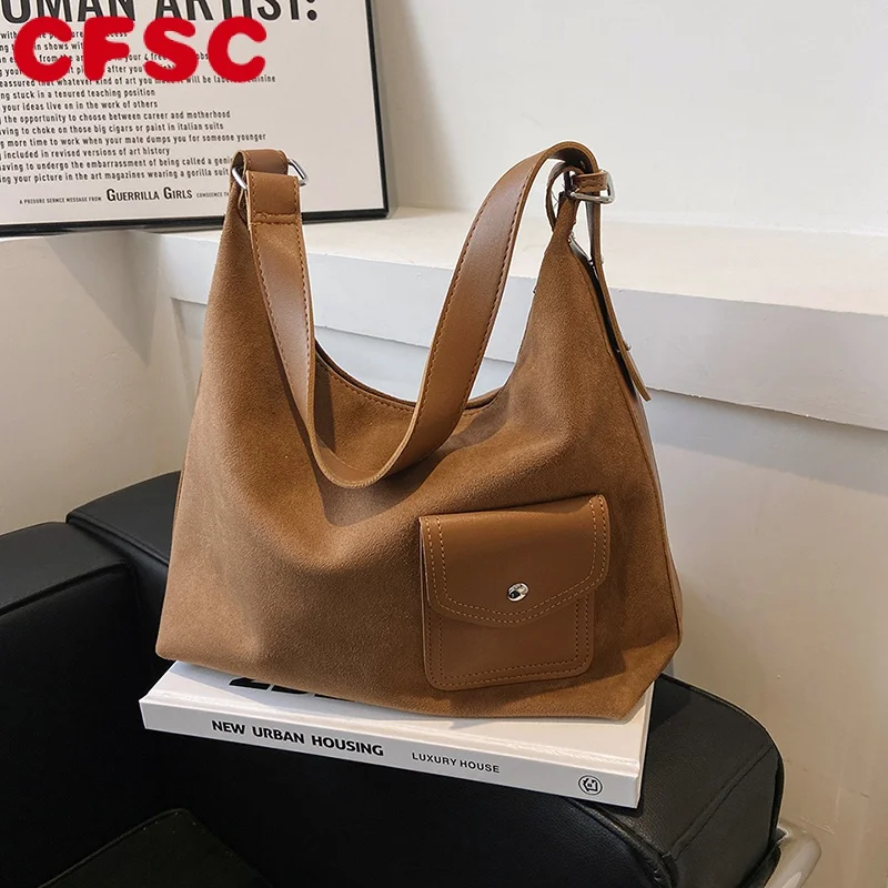 

Женские повседневные ретро сумки через плечо, женские сумки из матовой ткани, модные женские сумки большой емкости