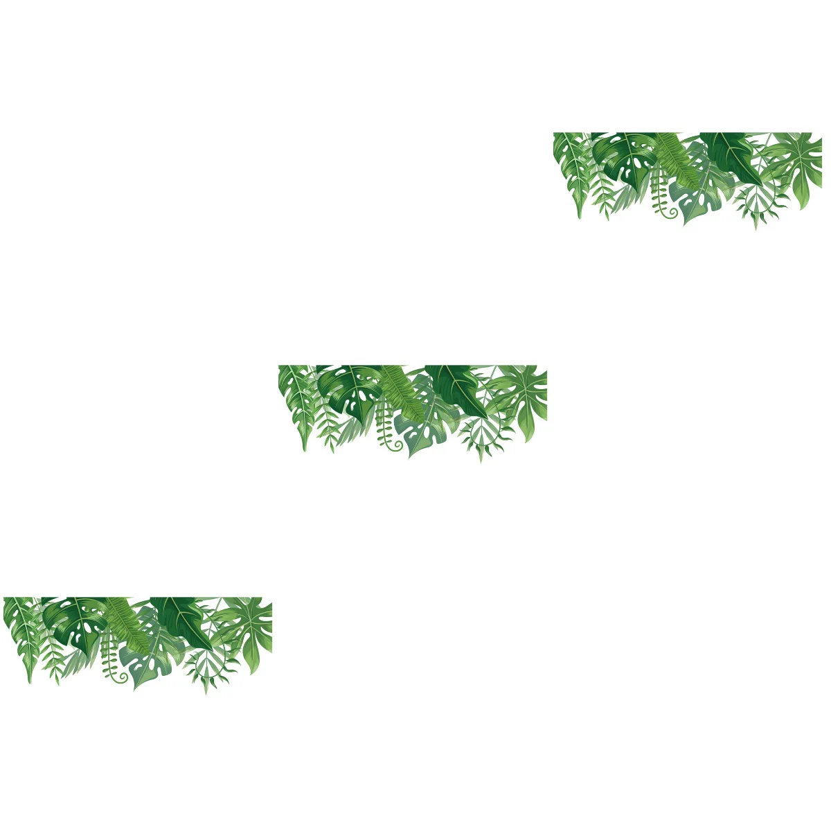 

3 комплекта, наклейки на стену в виде листьев