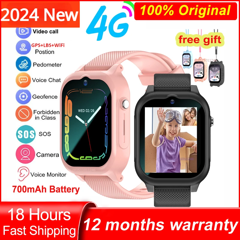 

4G Smart Watch Kids GPS WIFI Video Call SOS Child Smartwatch Camera Monitor Tracker Location Phone Watch Boys Girls Gifts K26