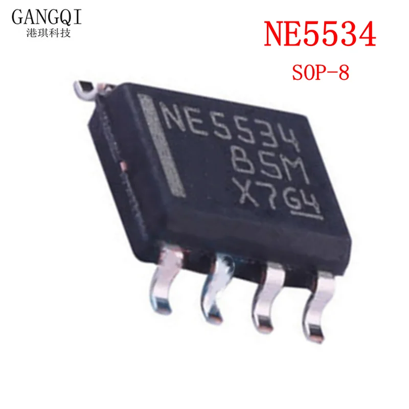10pcs/lot NE5534DR NE5534 NE5534ADR SMD SOP-8 Audio single operational amplifier chip IC In Stock