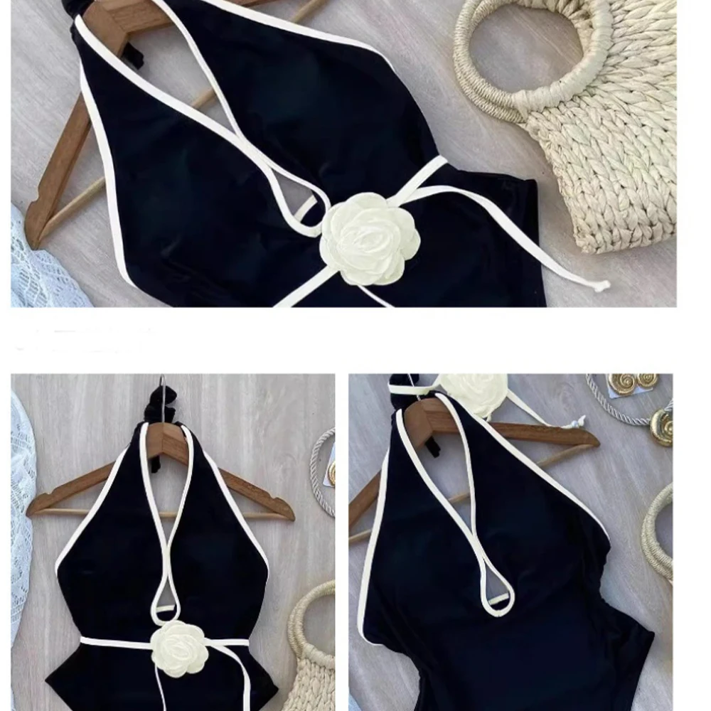 SUNSIREN цельный купальник с цветочным принтом женский v-образным вырезом и лямкой на