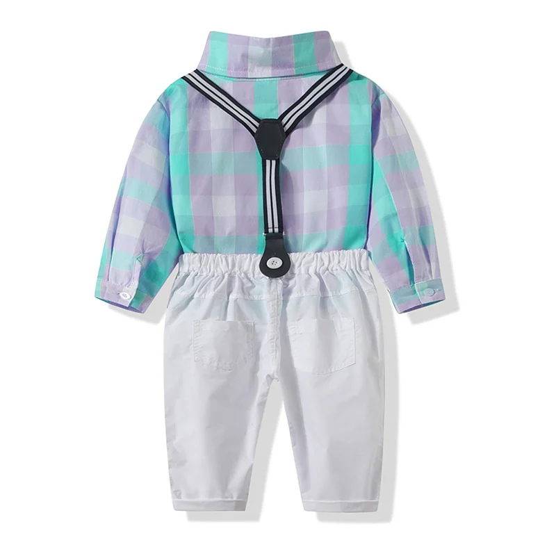 Весенне-осенний Новый Модный комплект одежды для маленьких мальчиков хлопковая