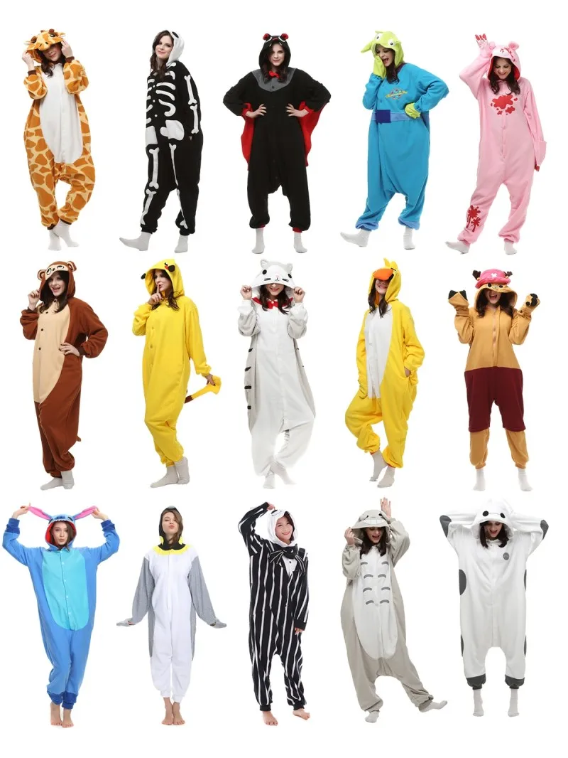 

Взрослый костюм-комбинезон с медведем для женщин и мужчин, пижама, обезьяна, косплей, одежда для сна с животными, пижама с динозавром, Рождес...