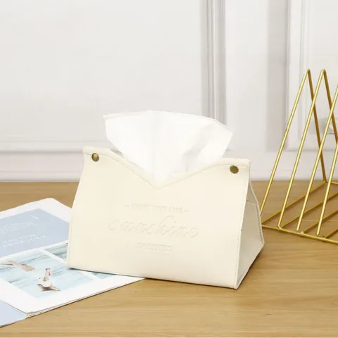 Кожаная коробка для салфеток