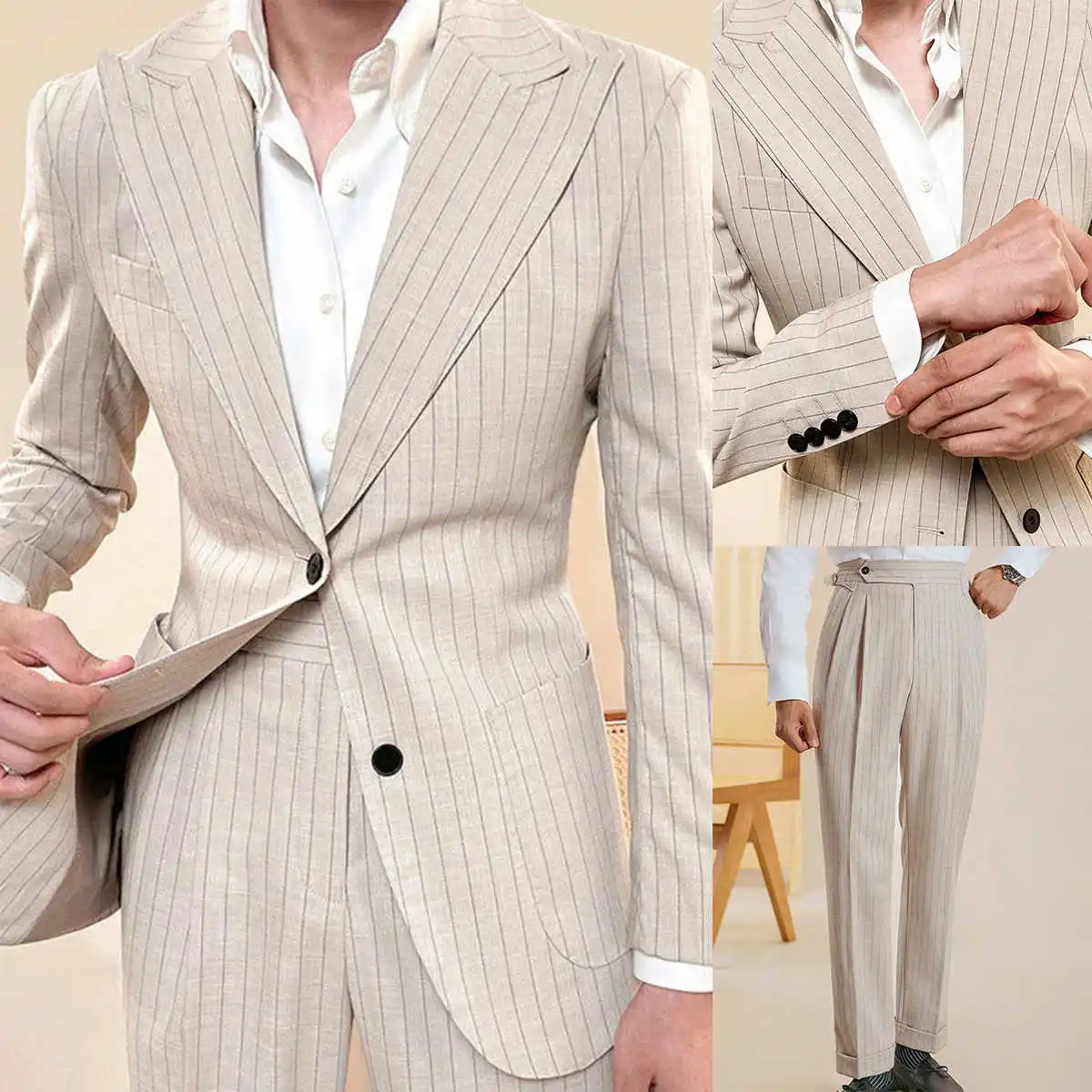 Классические мужские свадебные костюмы 2 шт. смокинги с заостренным лацканом для