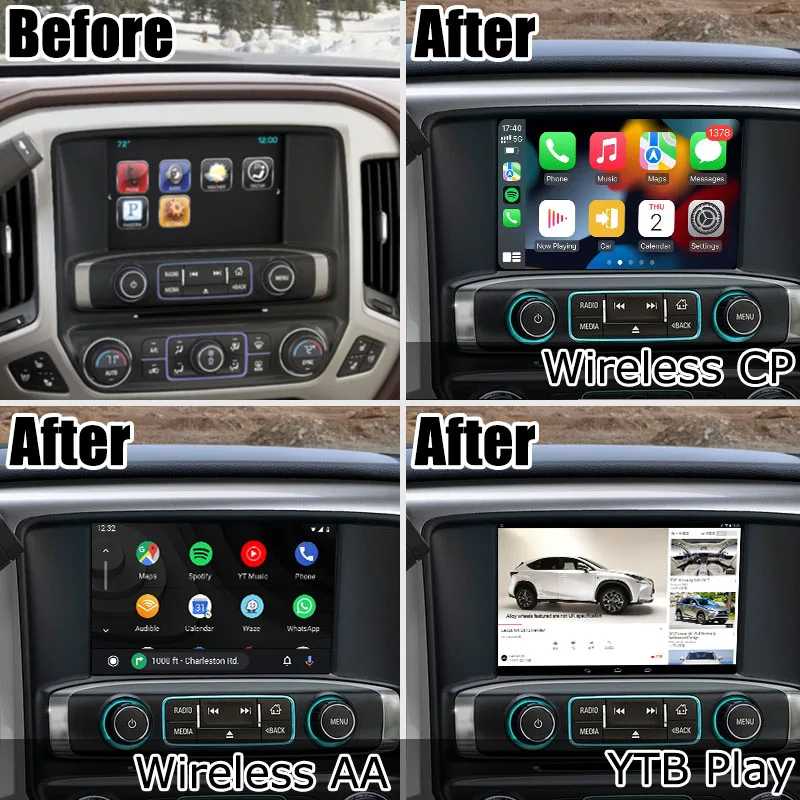 Интерфейс Android / CP AA для Chevrolet Sliverado 1500 2500 2014 GPS навигация видео интерфейс система