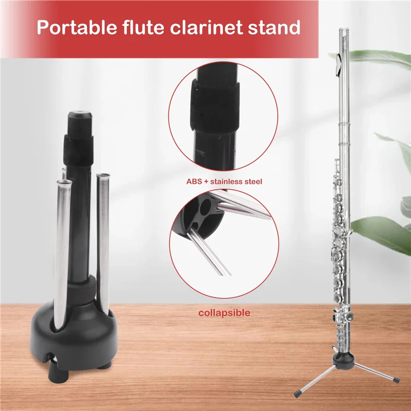 

Wind Instrument Tripod Detachable Clarinet Stand Flute Holder Portable Lightweight Wind Instrument Brackets