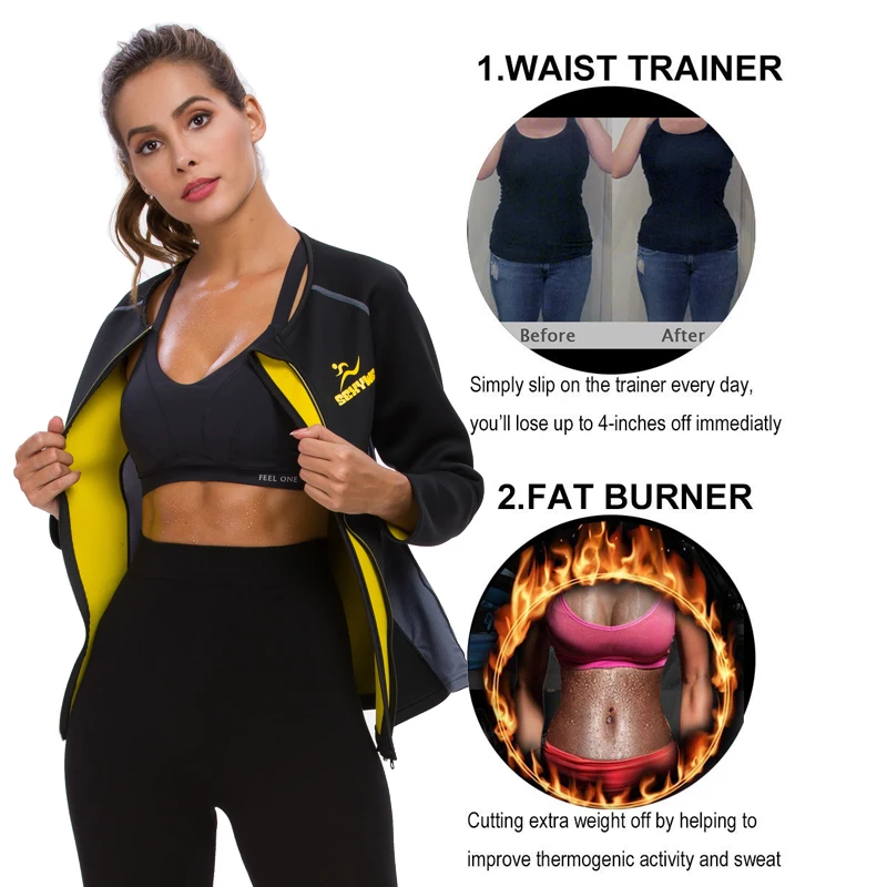 LANFEI Sauna Slimming Pants or Top Neoprene Sweat Thermal Jecket Women Shirts Weight Loss Body Shaper Waist Trainer Sauna Pants