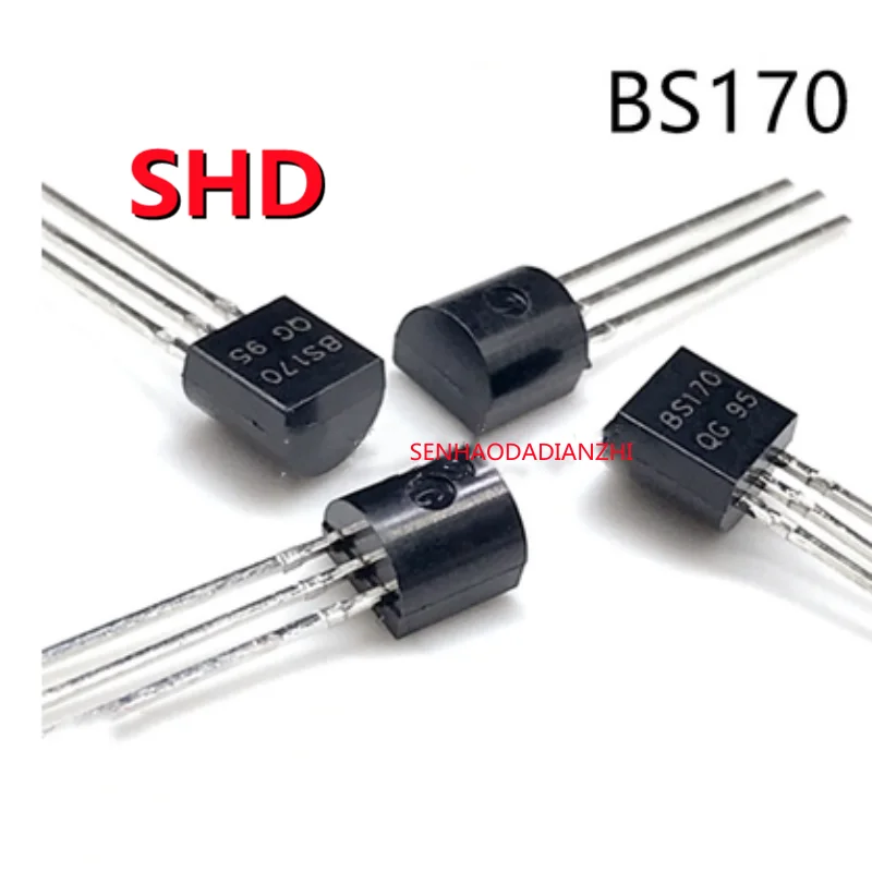 

10pcs new bs170 field effect transistor in-line TO-92 PNP 0.5aa60v n-channel MOS tube direct