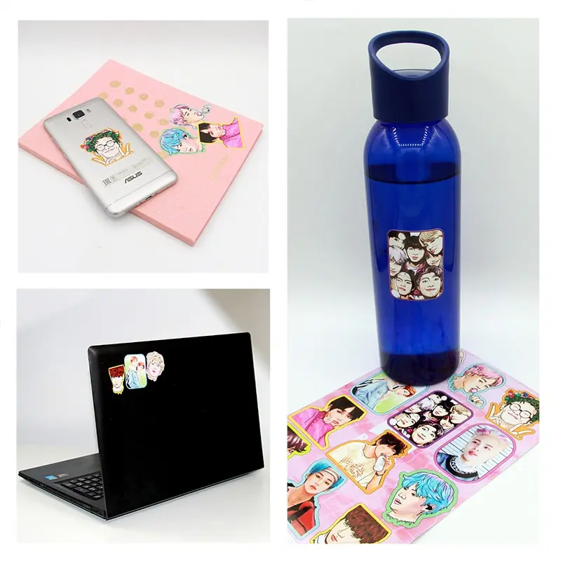 Наклейки Geekroom bts бтс корейские исполнители артисты группы стикеры на телефон