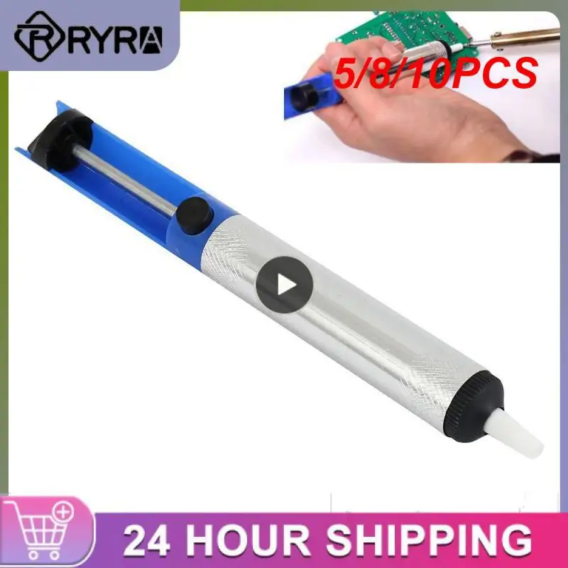 

5/8/10PCS Aluminum Alloy Suction Tin Gun High Temperature Strong Desolder Manual Removal Vacuum Hand Welding Tools