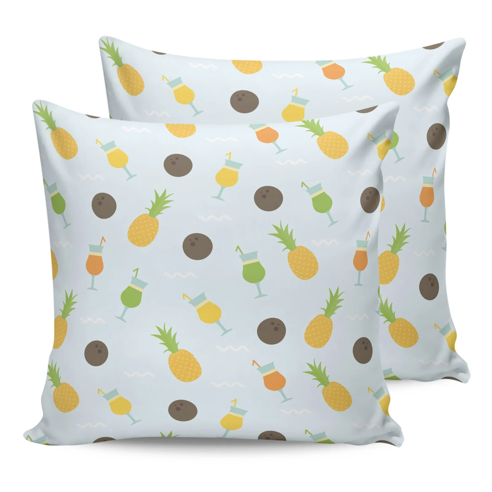 

Наволочка с принтом ананаса, желтая Кокосовая летняя, для гостиной, спальни, украшение для дома и офиса