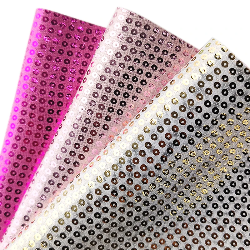 

46*135CM PU Leather Fabrics for Crafts Faux Leather Sheets for Bows Sequins Fabric Holographic Leathercraft Arts Sewing Home