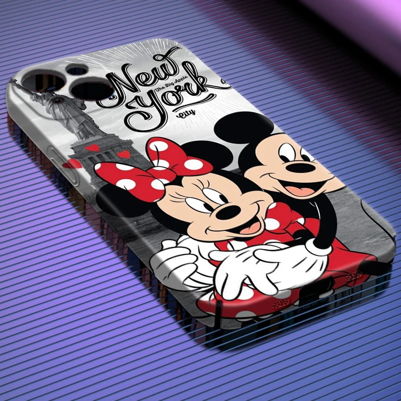 

Disney London Mickey Minnie Phone Case For iPhone 14 13 12 Mini 11 XS Pro Max X XR 8 7 Plus SE Feilin Coque Film Hard Cover