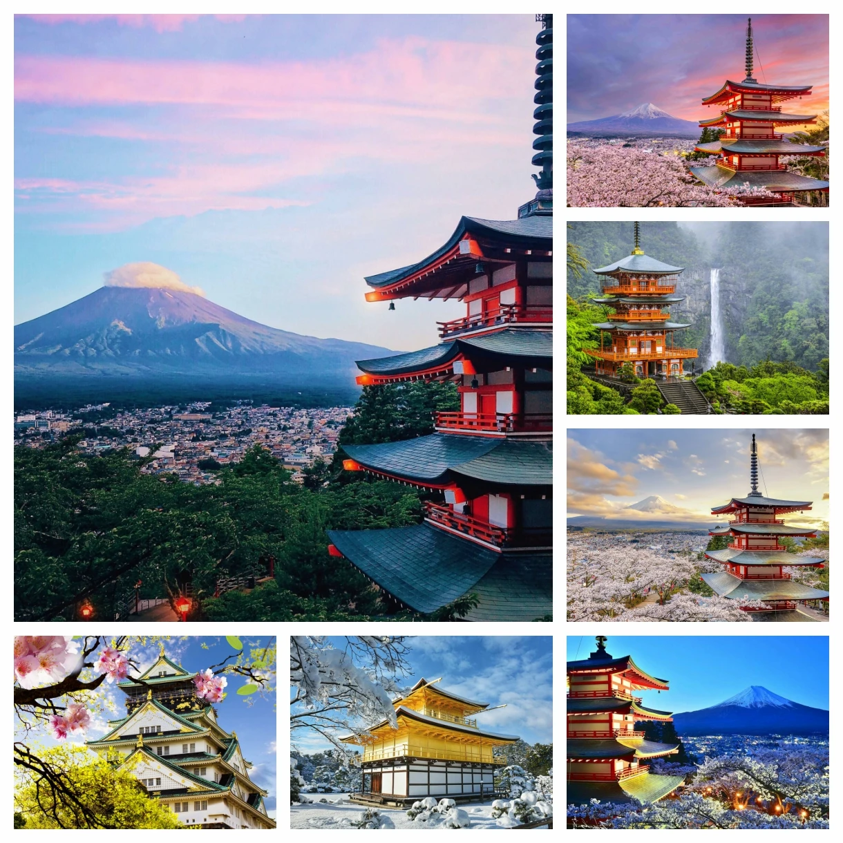 

Mount Fuji Japanese Landscape Diamond Painting Kinkaku-ji Kyoto, Japan Scenery Cross Stitch Embroidery Picture Mosaic Home Decor