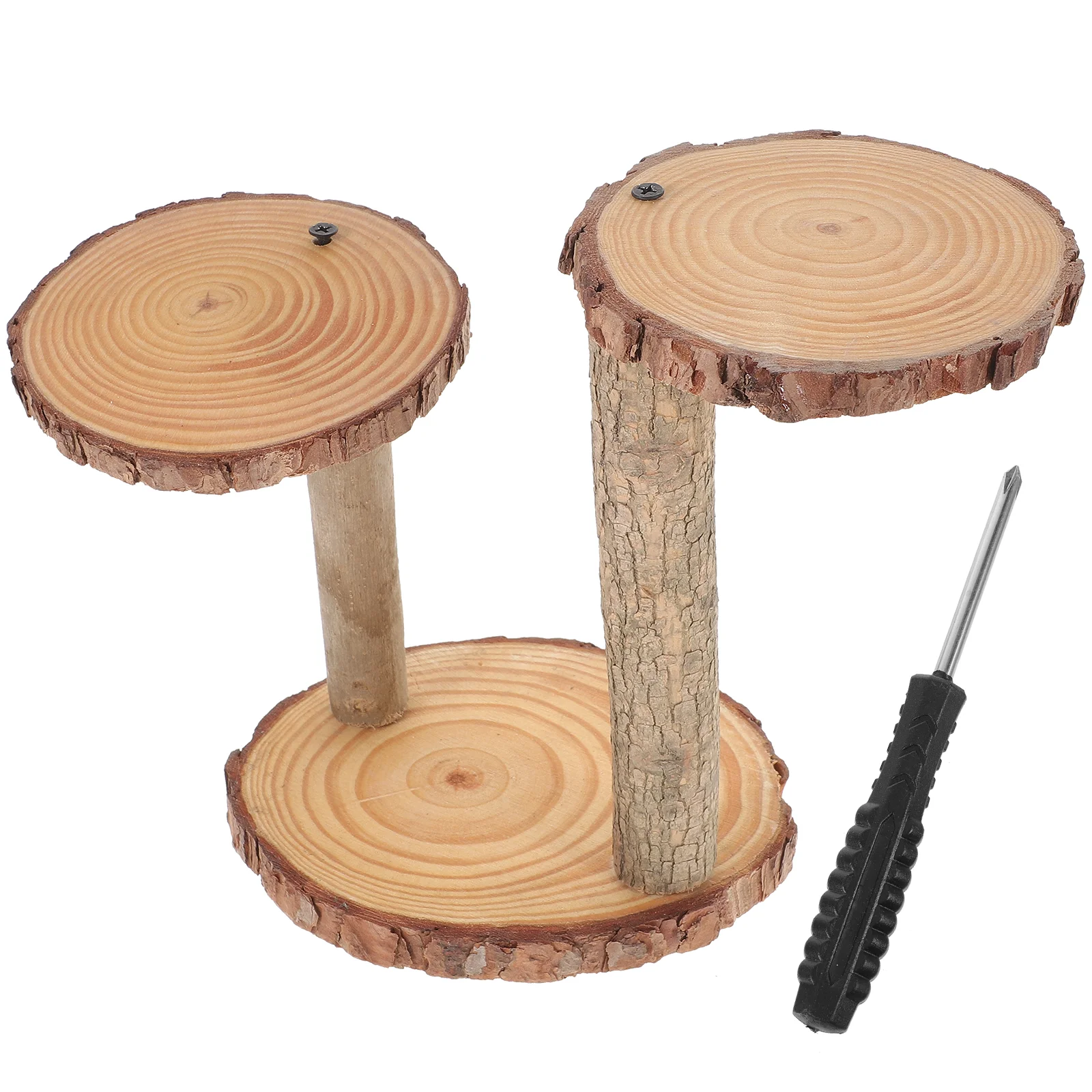 

Stand Tray Wood Holder Pot Serving Rack Cake Flower Wooden Dessert Cupcake Display Round Tiered Table Farmhouse Platter Tea