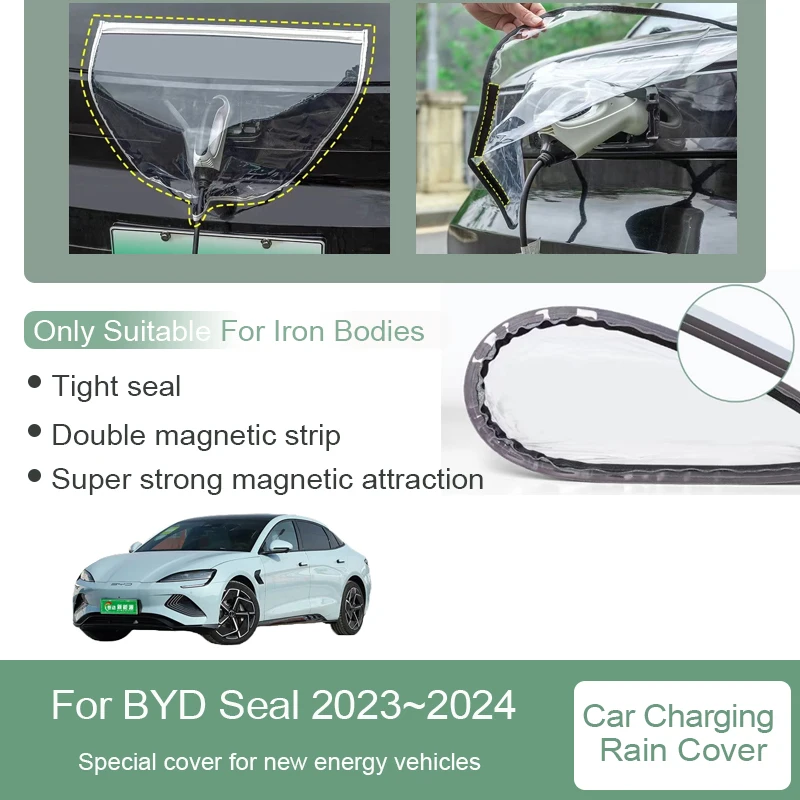 

Car Rain Shields For BYD Seal Atto 4 2022~2023 Special Charger Plug New Energy Charge Gun Waterproof Rain Cover Auto Accessories