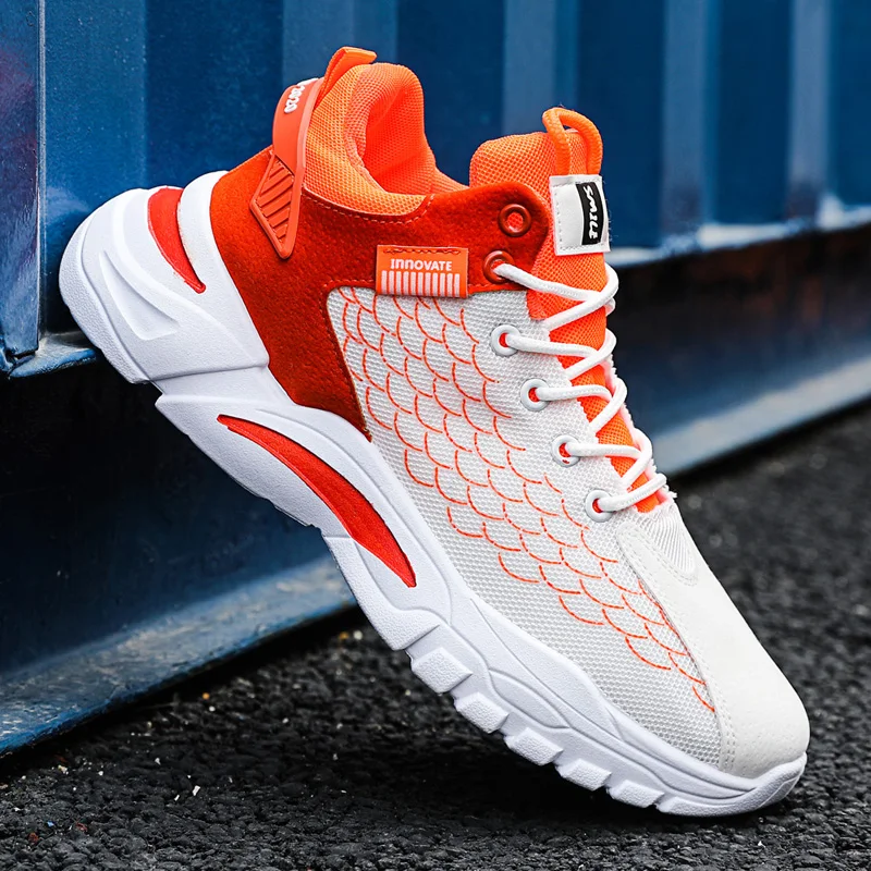 

2022 New Summer Men Shoe Sneakers Vulcanize Shoes Comfort Casual Breathable Non-slip Lace-up Fashion Air Cushion Men's Sneakers