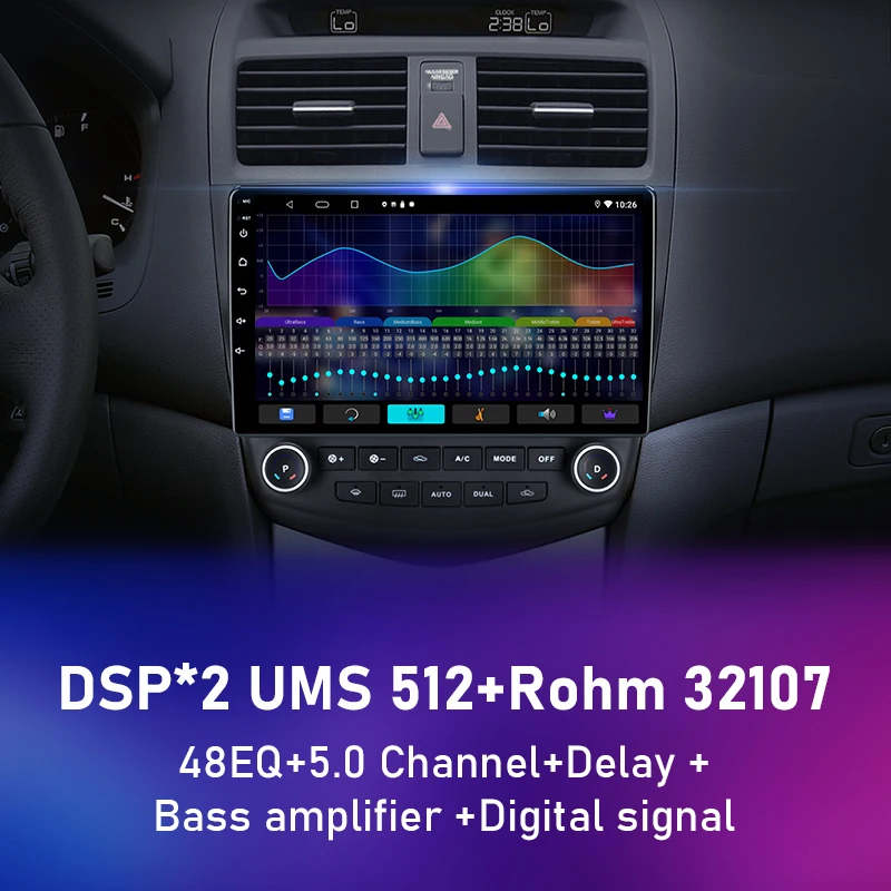 Автомагнитола на Android 11 для Honda Accord 7 2003-2008 с GPS-навигацией мультимедийный