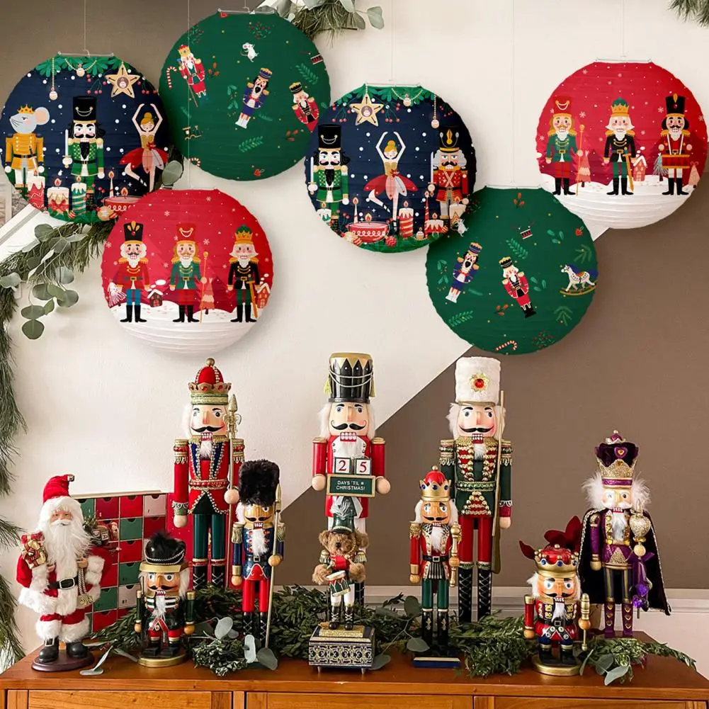 30 см Рождественский фонарь бумажный шар подвесные праздничные украшения фонари