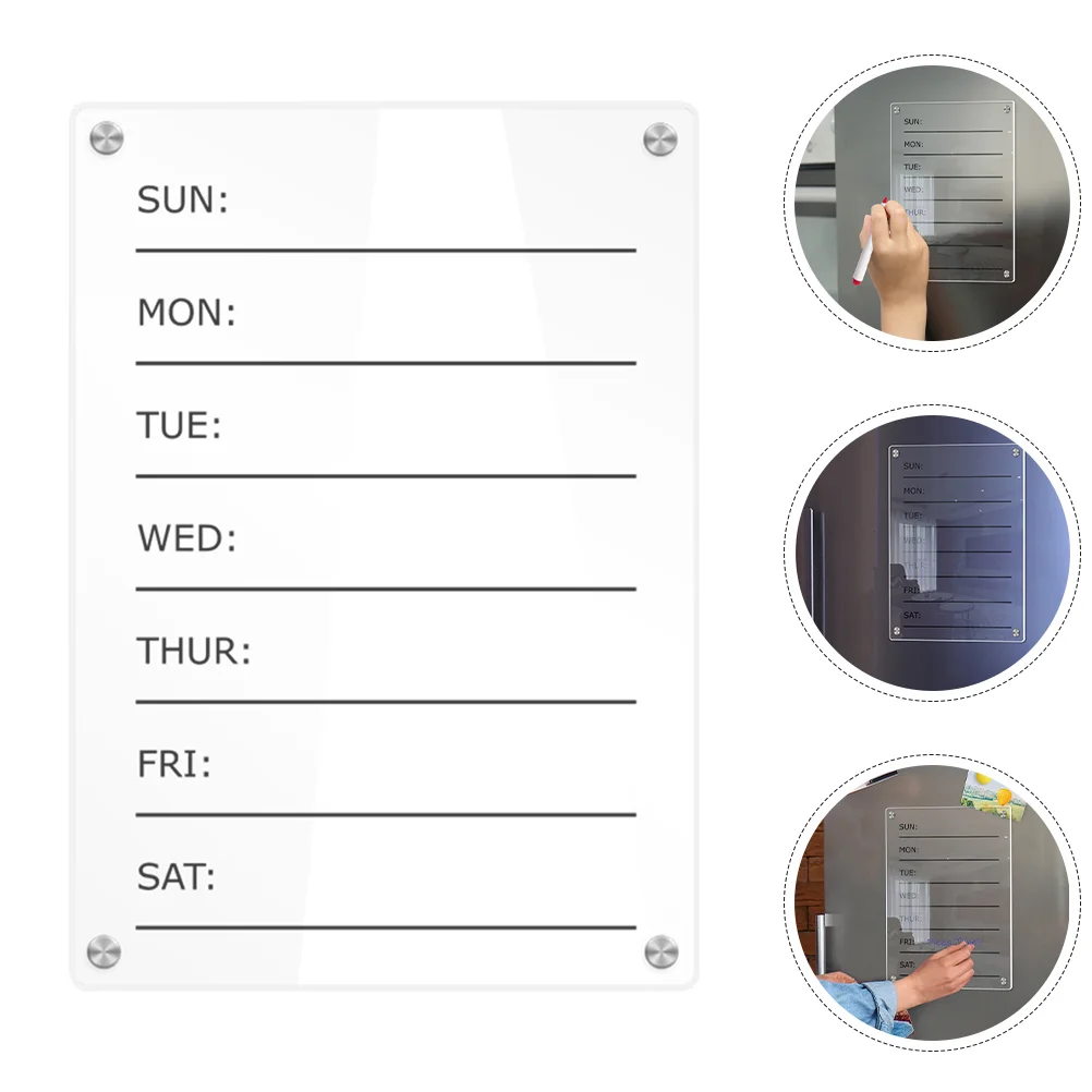 Доски для сухого стирания в холодильнике. Расписание записей. Магнитный