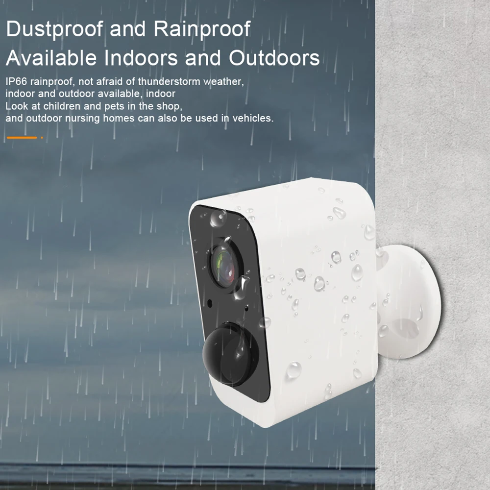 REHENT Tuya Smart Аккумулятор Открытый Беспроводной Wi-Fi 1080P Инфракрасный PIR Сирена