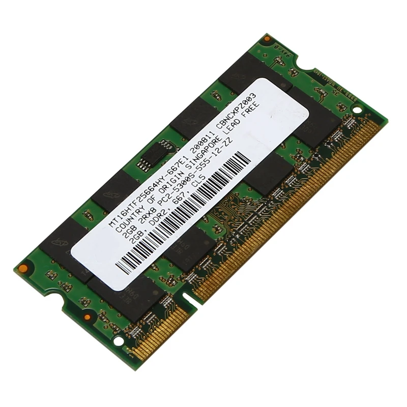 ОЗУ, 2 Гб, DDR2, 667 МГц, PC2 5300, 1,8 в, 200 контактов, so-dimm, для ноутбука AMD