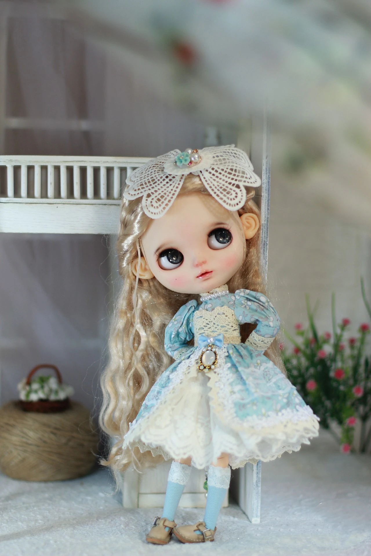 

Blythe clothes dress blue skirt 1/6 30cm BJD anime girl (Fit Pullip,Ob24, Licca、ob22、qbaby)