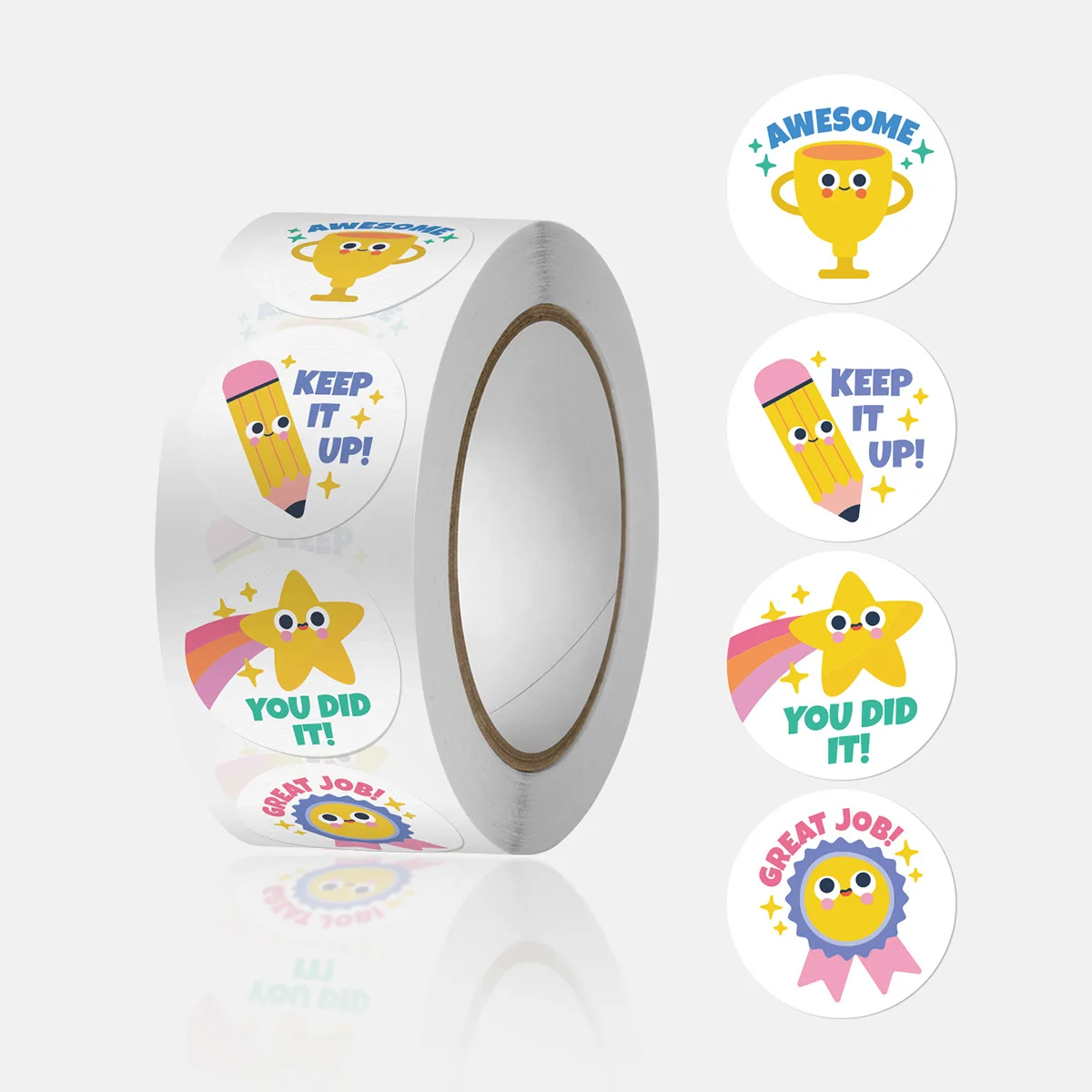 

100-500pcs Teacher Reward Sticker Motivational Phrases Stickers for Kids School Student Classic Toys Cute Stationery Stickers